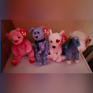 Lot of 6 Ty Stuffed Animals- 2 with Tag Errors